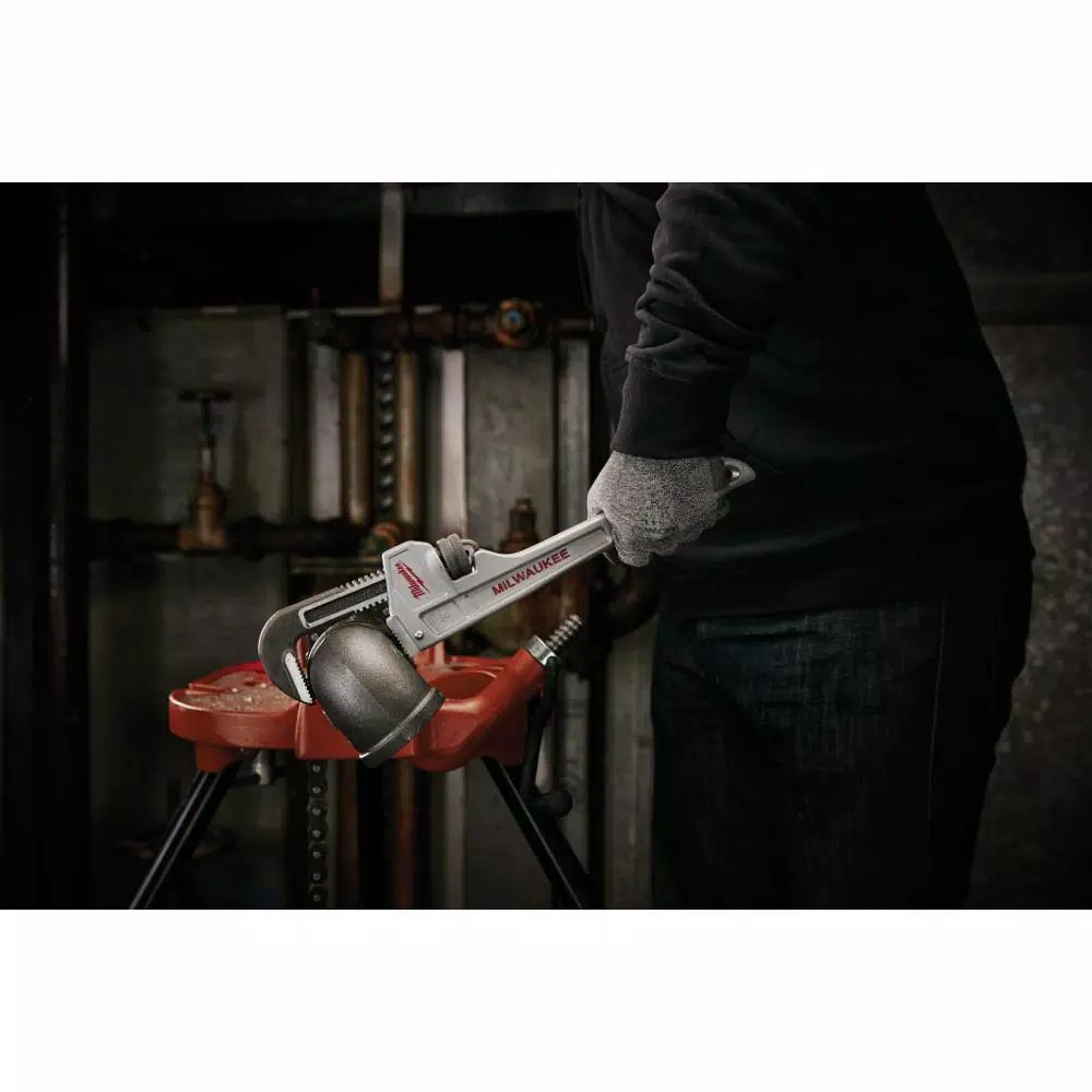 Milwaukee 14 in. and 18 in. Aluminum Pipe Wrench Set (2-Piece)