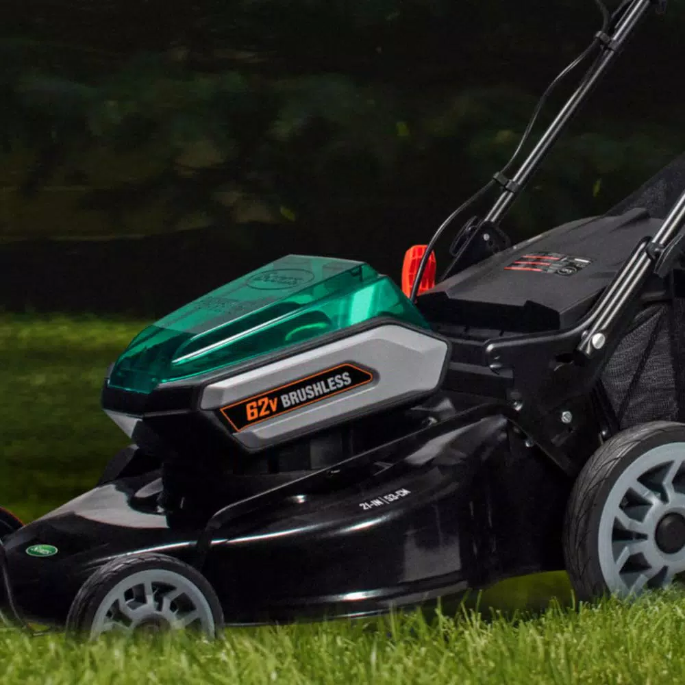 Scotts 62V Cordless Lithium-Ion 21 in. Walk Behind Push Mower with 5 Ah Battery and Charger
