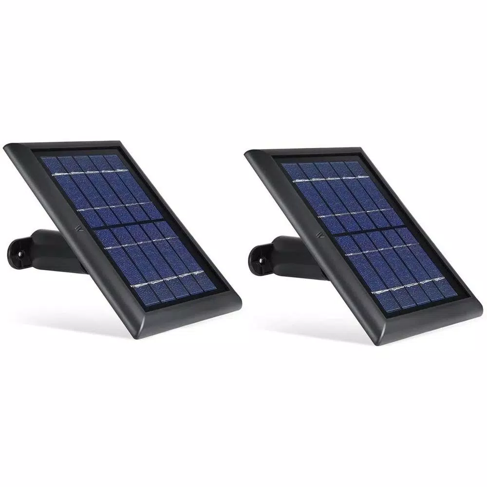 Wasserstein Solar Panel for Arlo Ultra/Ultra 2, Pro 3/Pro 4, with 13 ft. Magnetic Cable (2-Pack, Black)
