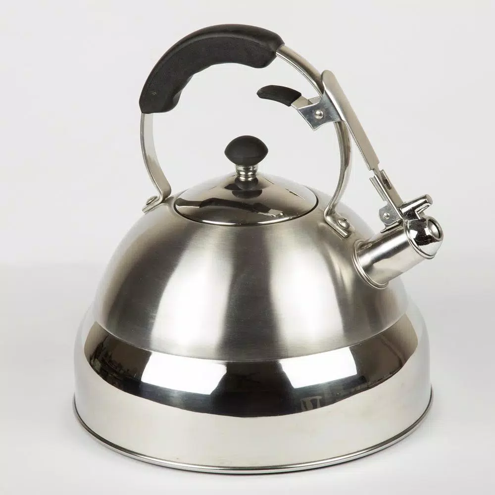Creative Home Saturn 11.2-Cup Stainless Steel Whistling Tea Kettle, Silver