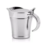 Ovente 14 oz. Stainless Glass Double-Wall Insulated Gravy Boat with Lid thumbnail 1