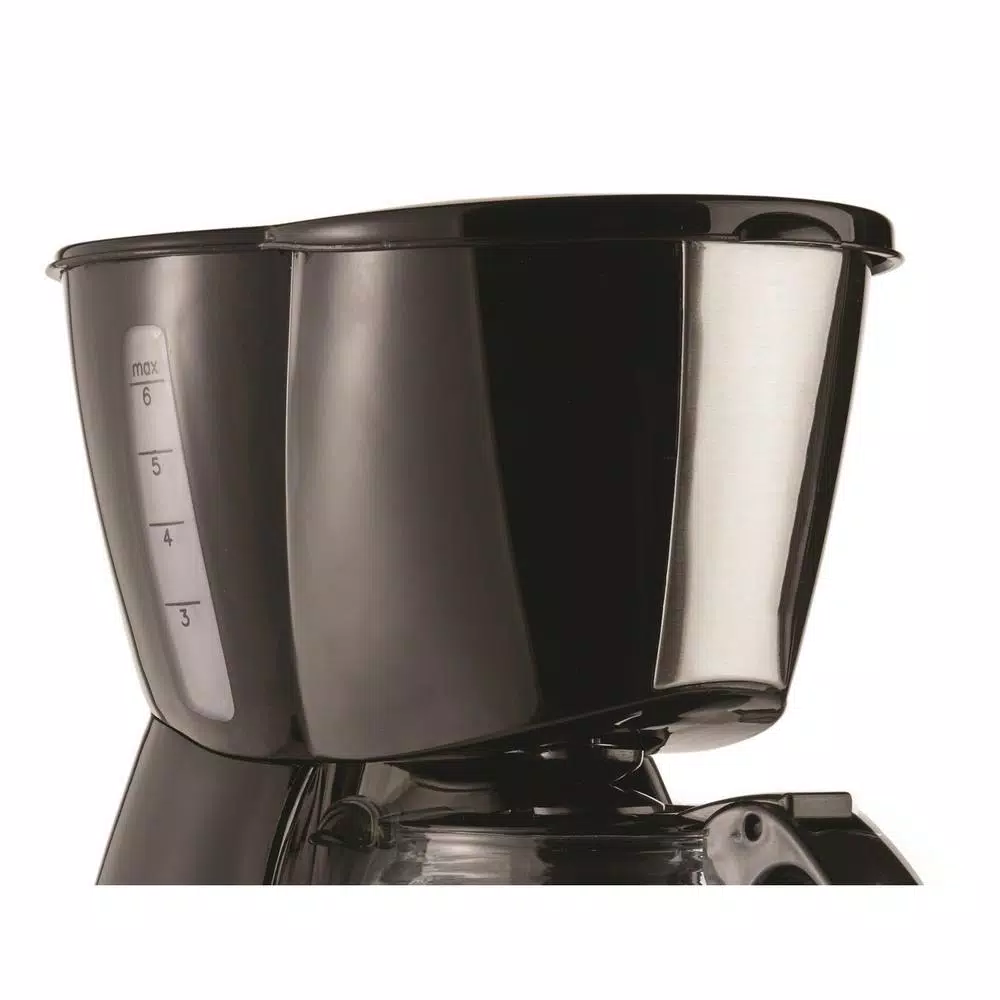 Brentwood 4-Cup Black Drip Coffee Maker with Tempered Glass Carafe