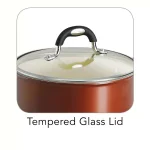 Tramontina Gourmet Ceramica Deluxe 3 Qt. Aluminum Ceramic Nonstick Sauce Pan with Glass Lid, Copper thumbnail 3