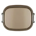 Unbranded Anolon Advanced 16 in. x 13.5 in. Nonstick Roasting Pan with Removable U-Rack, Bronze thumbnail 3