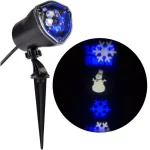 LightShow Whirl-a-Motion Snowman LED Projection Stake Light Set thumbnail 4