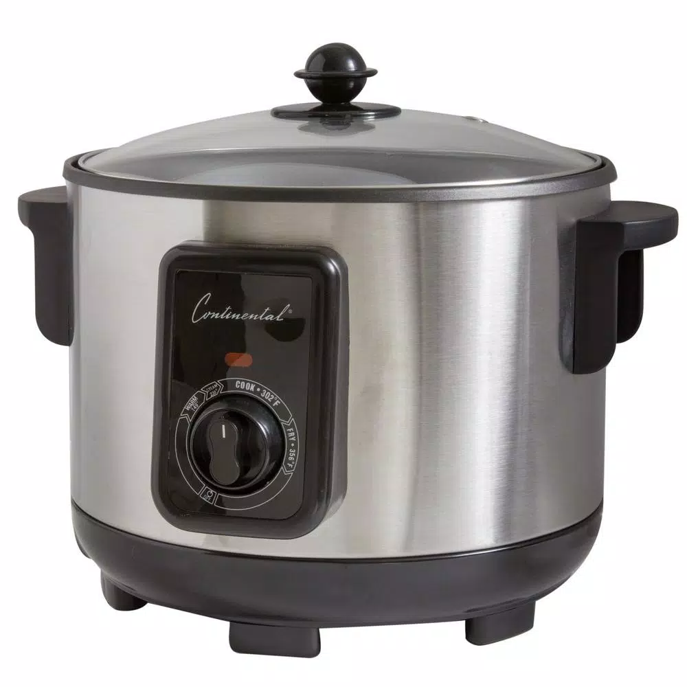 Continental 5.8 Qt. Electric Deep Fryer and Multi-Cooker, Stainless Steel