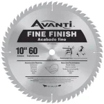Avanti 10 in. 60-Teeth Fine Finish Carbide Saw Blade thumbnail 1