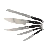 Unbranded French Laguiole 5-Piece Kitchen Knife Set with Magnetic Wood Display thumbnail 2