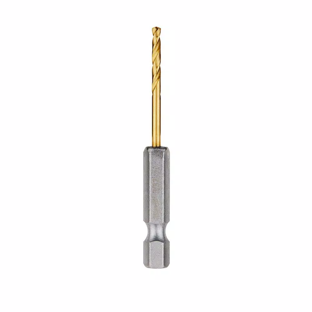 Milwaukee SHOCKWAVE 3/32 in. Titanium Drill Bit with Red Helix, 1/4 in. Hex Shank