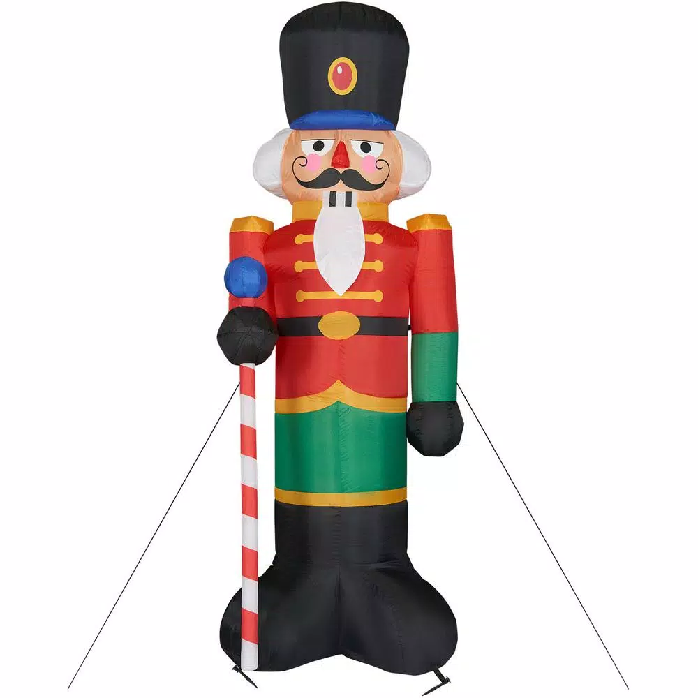 Fraser Hill Farm 10 ft. Nutcracker Christmas Inflatable with White Lights