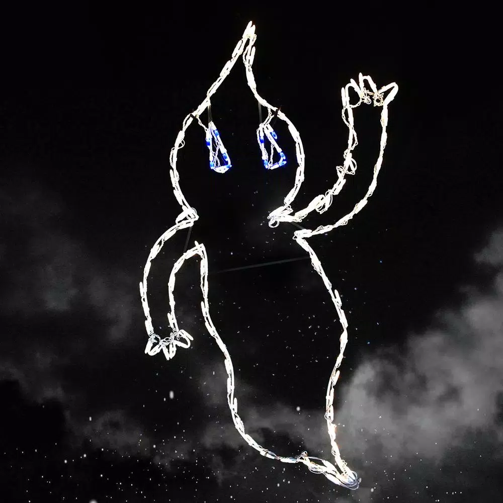 HOLIDYNAMICS HOLIDAY LIGHTING SOLUTIONS 51 in. Lighted LED Spooky Ghost Halloween Sculpture - Indoor/Outdoor Decor