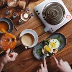 Better Chef 7 in. Single Burner White Electric Portable Countertop Hot Plate with Thermostat thumbnail 3
