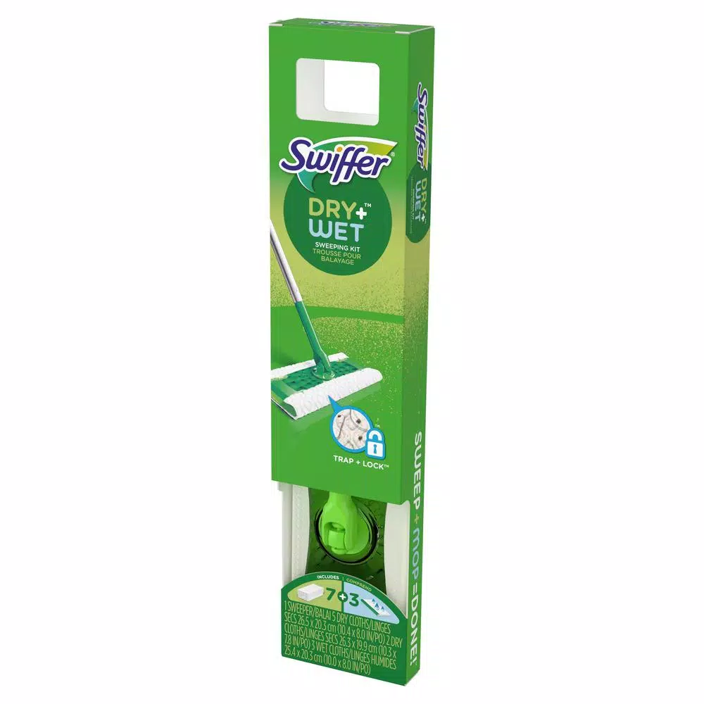 Swiffer Sweeper 2-in-1 Dry and Wet Mop Starter Kit with Microfiber Flat Mop Head