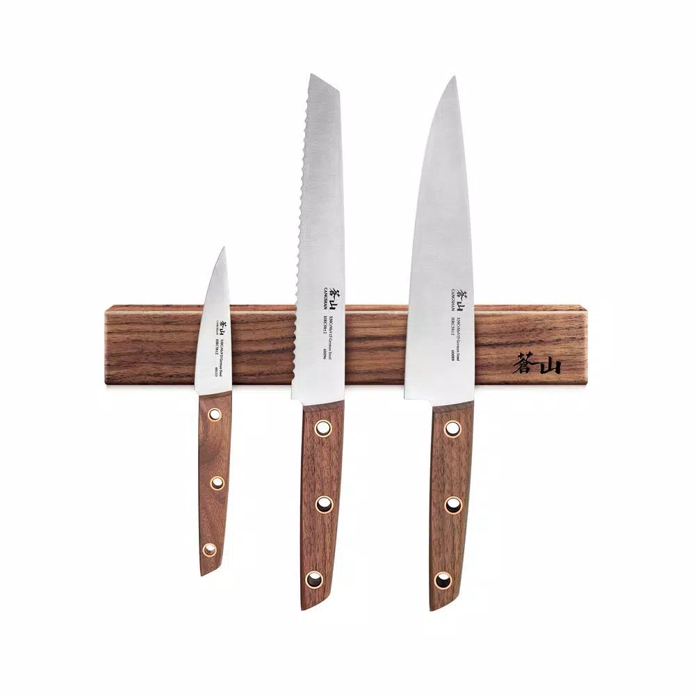 Cangshan 12 in. Walnut Wood Magnetic Knife Bar