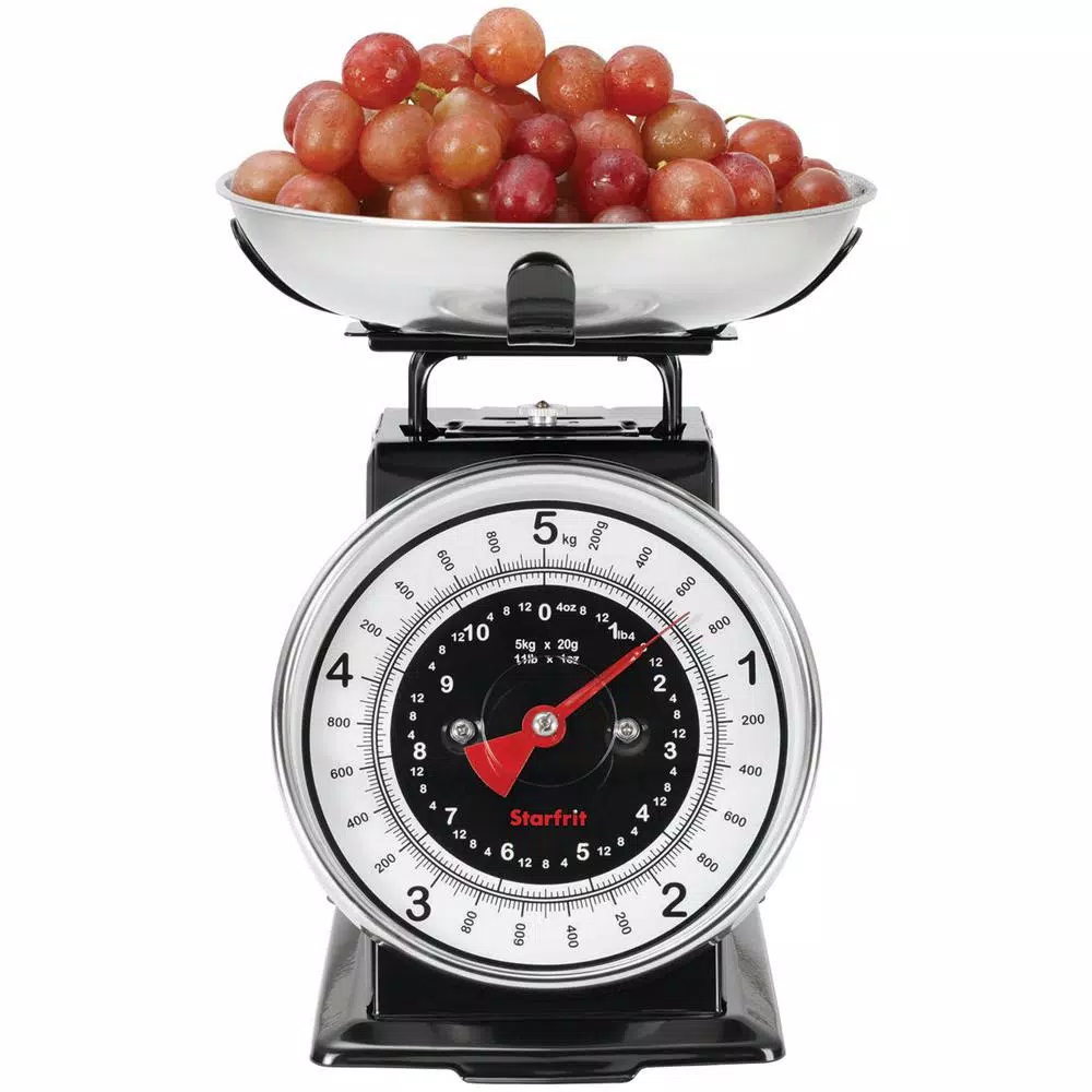 Starfrit Gourmet Retro Mechanical Kitchen Scale with Stainless Steel Bowl