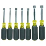 Klein Tools 7-Piece Magnetic Nut Driver Set with 3 in. Hollow Shafts and Cushion Grip Handles thumbnail 2