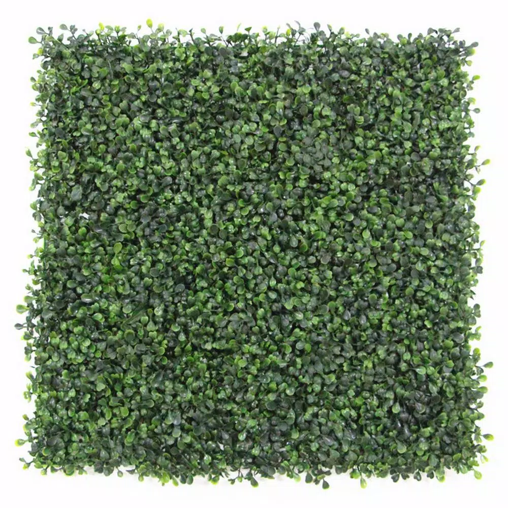 Ejoy GorgeousHome Artificial Boxwood Hedge Greenery Panels, 20 x 20 in., Dark Green (12-Pack)