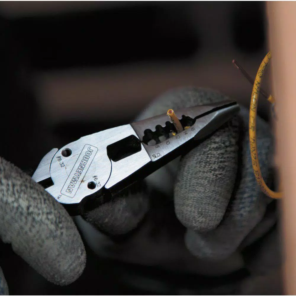 Klein Tools 8-3/8 in. All Purpose Long Nose Pliers with Spring and Wire Stripper