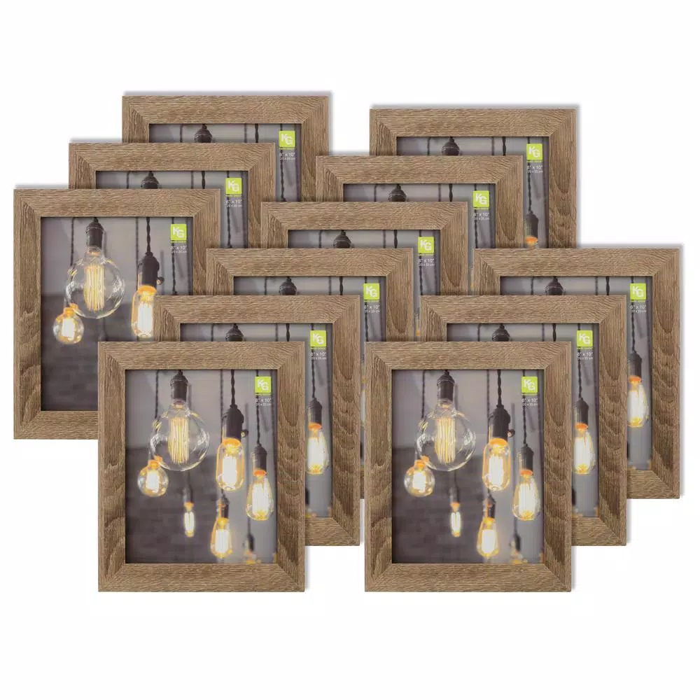 Kiera Grace kieragrace KG Loft 8x10 Photo Frame Set, Driftwood Grey, 12-Pack
