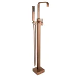 AKDY Freestanding Floor Mount Roman Tub Faucet with Hand Shower, Antique Bronze thumbnail 1