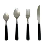 Gibson Home Sensations II 16-Piece Black Flatware Set with Wire Caddy, Service for 4 thumbnail 1