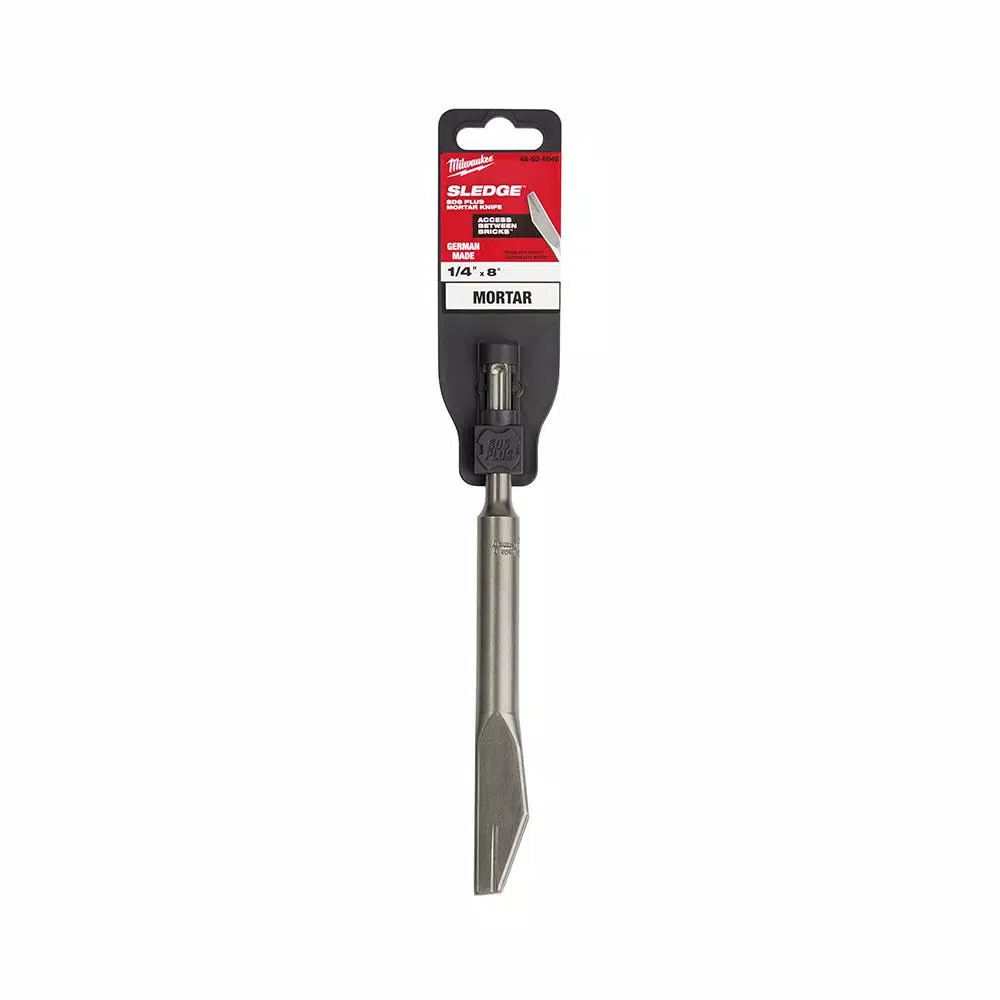 Milwaukee 1/4 in. x 8 in. SDS-Plus SLEDGE Steel Mortar Knife Chisel Bit