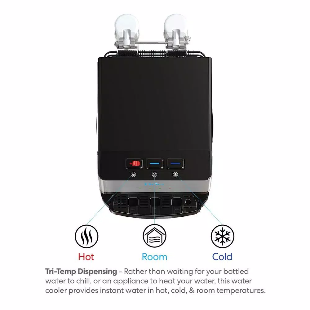 Brio Tri-Temp 2-Stage Countertop Bottleless Water Cooler with UV Self-Cleaning