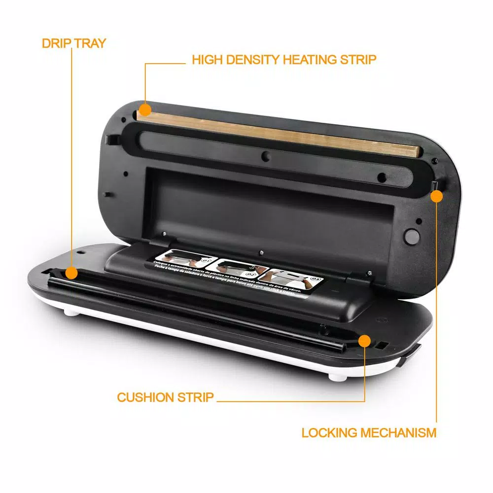 MegaChef Home Vacuum Sealer and Food Preserver - White
