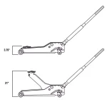 Husky 3.5-Ton Low Profile Floor Jack with Quick Lift and Universal Joint Release thumbnail 7