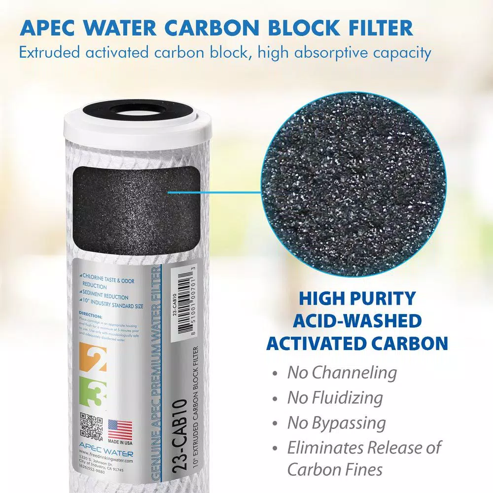 APEC Water Systems APEC Ultimate 10 in. Extruded Carbon Block Replacement Filter