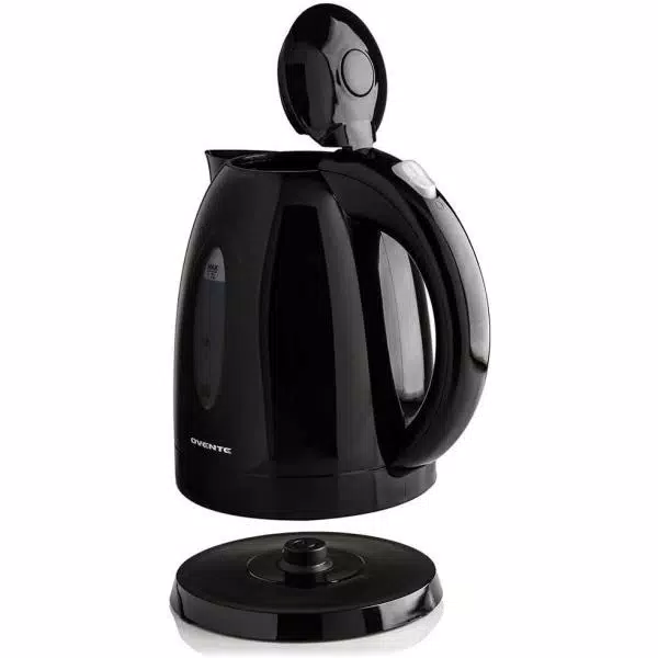Ovente KP72 1.7L Electric Kettle, 1100W Fast Heating Water Boiler with Auto Shut-Off, Black