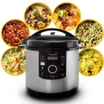 MegaChef Mega Chef 12 Qt. Digital Electric Pressure Cooker with 15 Presets, Black and Silver thumbnail 2