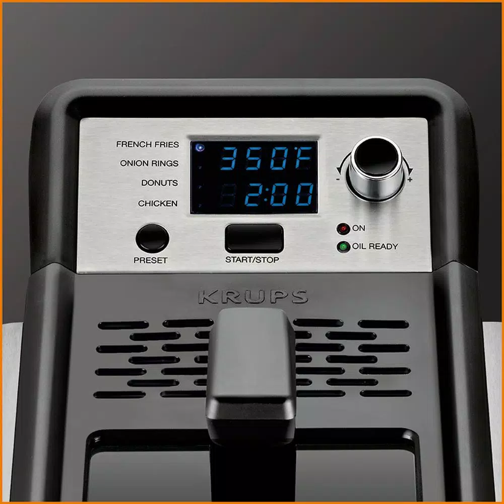 Krups KJ502 Professional Deep Fryer, 4.5L Capacity with 3 Baskets and 4 Preset Functions