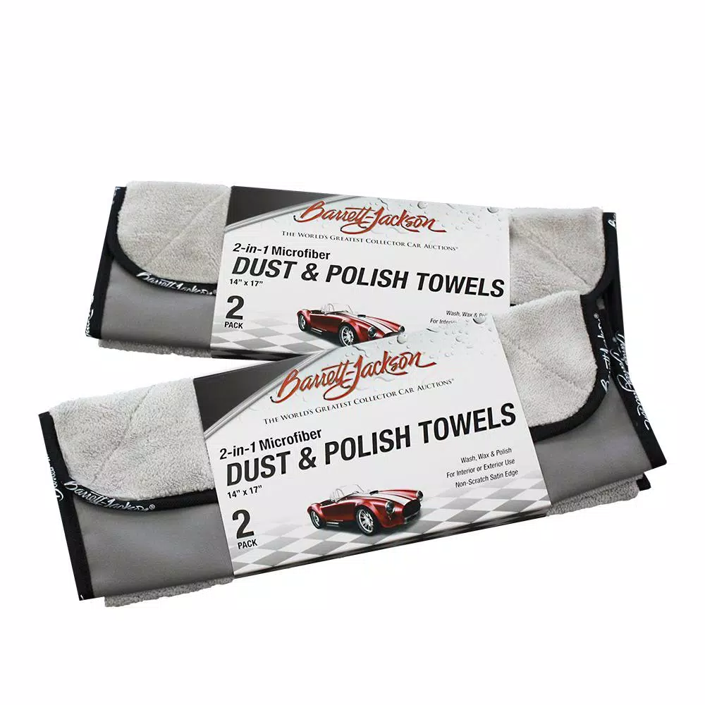 Barrett-Jackson Dust and Polish Towel Kit, 2-Pack