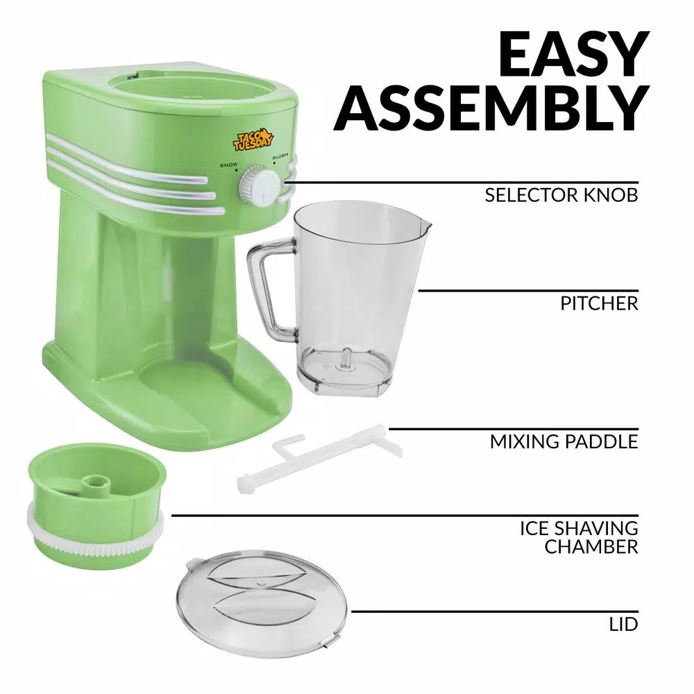 Taco Tuesday 40 oz. Frozen Beverage Station, Lime Green Ice Crusher & Slush Maker