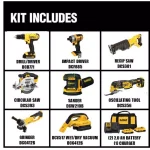 DEWALT 20V MAX Cordless 8-Tool Combo Kit with (2) 2.0Ah Batteries & Charger thumbnail 2