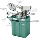 Grizzly Industrial 7" x 8-1/4" Swivel Horizontal Metal-Cutting Bandsaw with Stand thumbnail 3