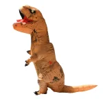 ALEKO's Inflatable Tyrannosaurus Rex Adult Costume - Orange and Black Dinosaur Bodysuit thumbnail 1