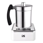Kalorik Electric Milk Frother, 13.5 oz. Stainless Steel Frothing Vessel, White and Stainless Steel thumbnail 1