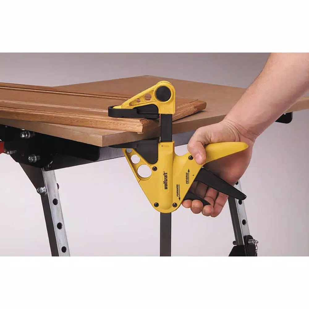 Wolfcraft 2-Pack Professional Quick-Release 1-Hand Bar Clamps and Spreader, 6 in. to 14 in.