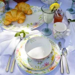 Euro Ceramica Charlotte 16-Piece Floral Multicolor Stoneware Dinnerware Set, Service for 4 thumbnail 6