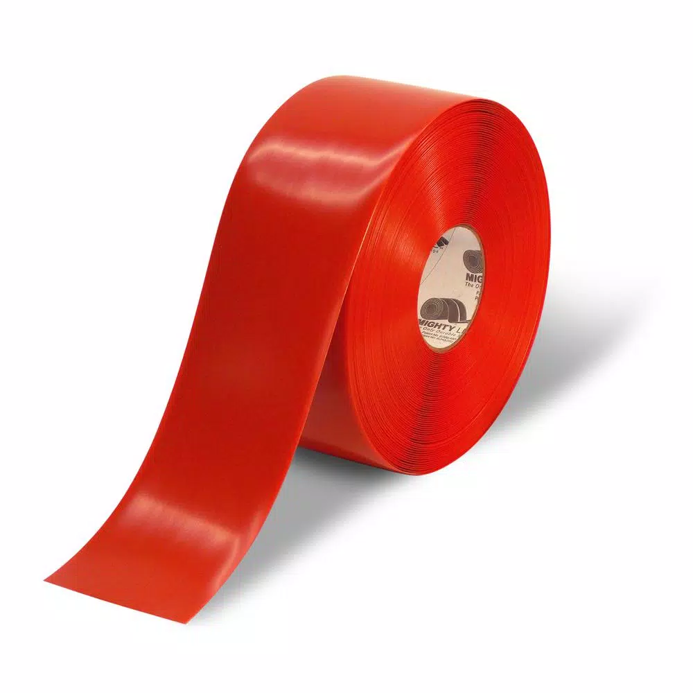 Mighty Line 4 in. Red Heavy-Duty Floor Tape, 100 ft. Roll