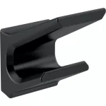 Delta Pivotal Double Robe Hook, Matte Black, Modern Wall Mounted thumbnail 1