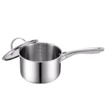 Cooks Standard 3 Qt. Stainless Steel Saucepan with Tempered Glass Lid thumbnail 3