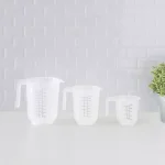 Unbranded Precise Pour 3-Piece Clear Plastic Measuring Cup Set - 1, 2, and 4 Cup Sizes thumbnail 1