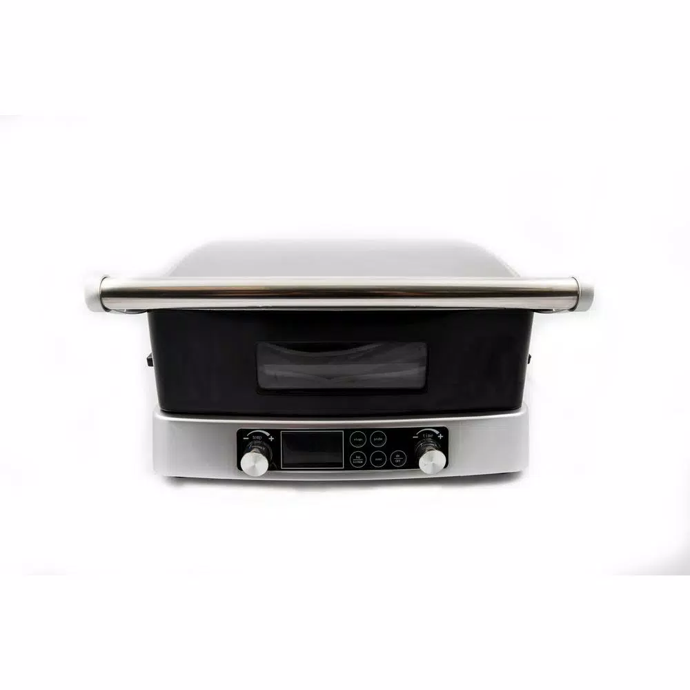 NuWave Jubilee Double Indoor Grill, 1800W Stainless Steel Smokeless Countertop Grill with Drip Tray