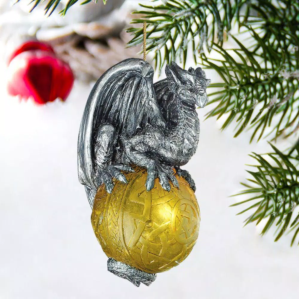 Design Toscano Protector of the Gothic Portal Celtic Dragon 2010 Holiday Ornament