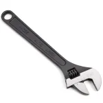 Stark 10 in. Adjustable Wrench, Black Chrome Vanadium Steel with Built-in SAE/Metric Scale thumbnail 2