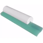 Cler'et Classic Dual Bladed Shower Squeegee for Tile and Marble, White with Aqua Trim thumbnail 1
