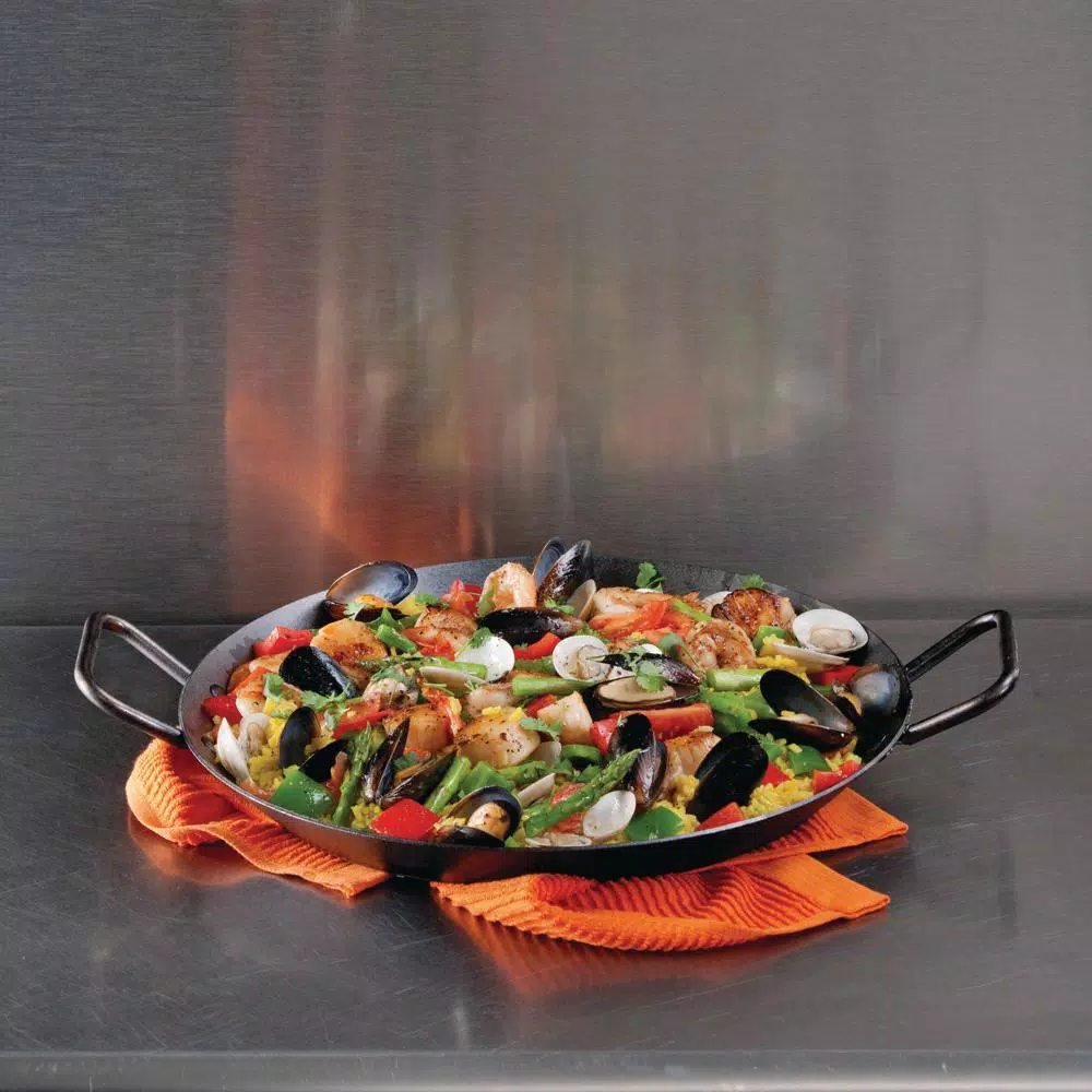 Lodge 15 in. Carbon Steel Skillet with Loop Handles, Black
